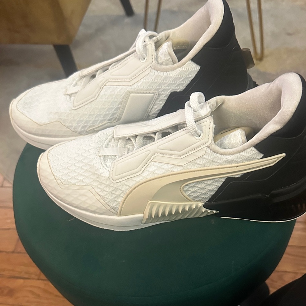 Puma Black and White Athletic Shoes